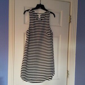 H&M Black and White Stripe Sleeveless Dress